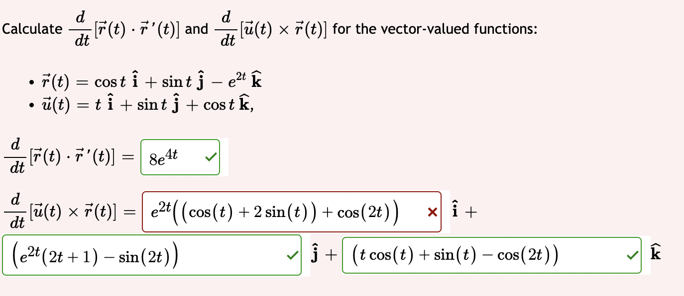 Calculate D Dt R T F T And F T Cost I Sint J E T K T T I Sint J Cost F T T 8e4t Dt D 1