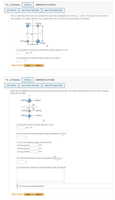 5 8 Points Details Serpse10 10 3 P 012 My Notes Ask Your Teacher Practice Another Amat Object With Mass 4 35 Kg Mo 16