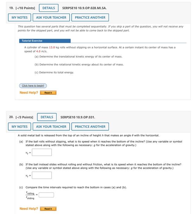 5 8 Points Details Serpse10 10 3 P 012 My Notes Ask Your Teacher Practice Another Amat Object With Mass 4 35 Kg Mo 19