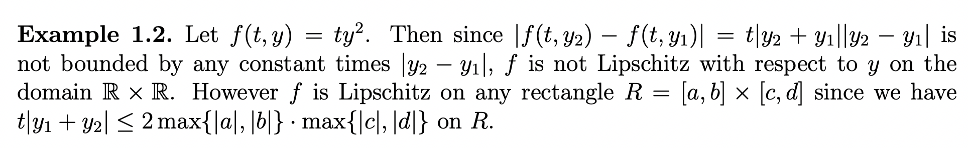 Example 1 2 Let F T Y Ty Then Since F T Y2 F T Y T Y2 Y1 Y2 Y Is Not Bounded By Any Constant Times Y 1