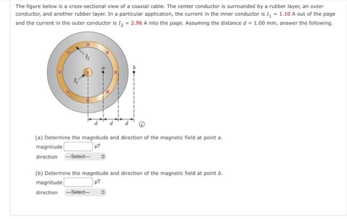 The Figure Below Is A Cross Sectional View Of A Coaxial Cable The Center Conductor Is Surrounded By A Rubber Layer An 1