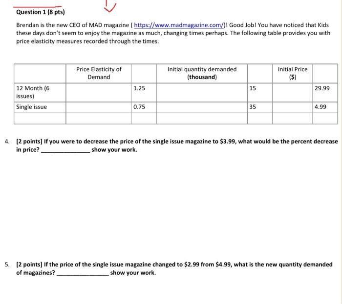 Question 1 6 Pts Given The Following Demand And Supply Curve For The New Nike Shoes Which Your Favourite Popstar Raves 6