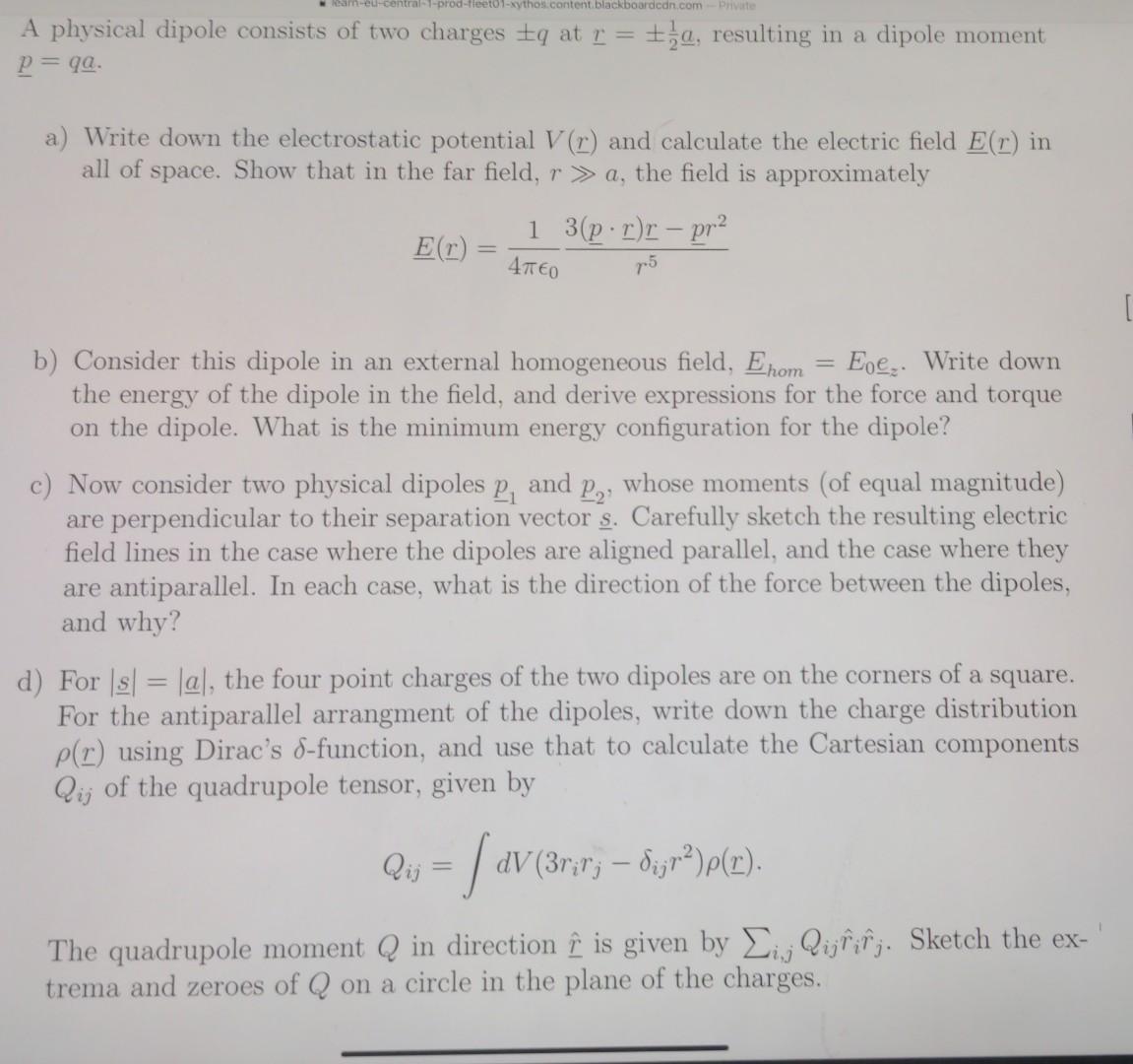 I Would Greatly Appreciate Solutions With Full Working For All Parts Of This Exam Question 1