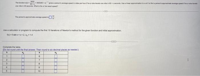 3800 00x Seconds What Is S Or Her Exact Speed 1 2 3 The Function So 4 5 360080x Gives A Person S Average The Person S 2