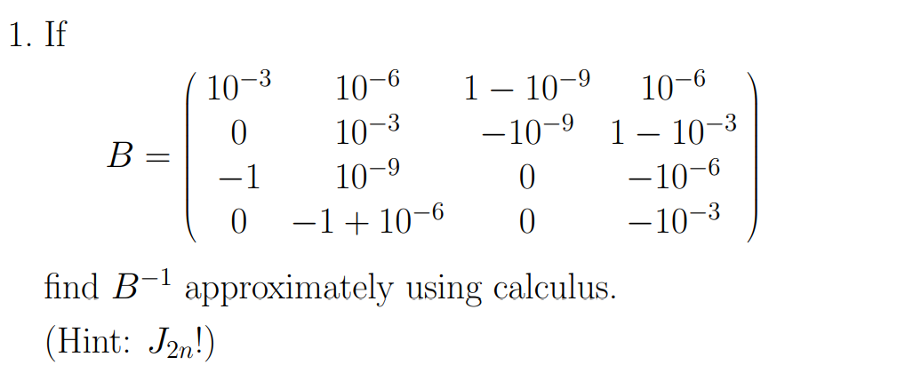 1 If B 10 3 10 6 1 10 9 10 6 0 10 3 10 9 1 10 3 1 10 9 0 10 6 0 1 10 6 0 10 3 1