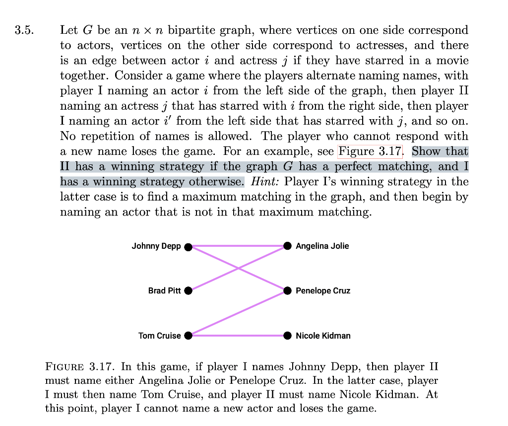 Let G Be An N N Bipartite Graph Where Vertices On One Side Correspond To Actors Vertices On The Other Side Correspond 1