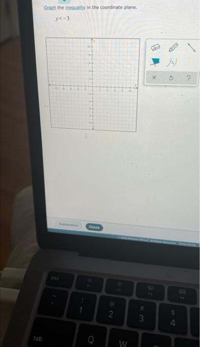 Graph The Insquality In The Coordinate Plane Y 3 1