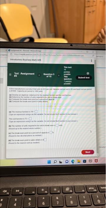 Openv 3 De Aunt May Mylab Pers Introductory Business Math G1b E Test Assignment 3 M Nadent Apertest 24173250 4 Ars 1