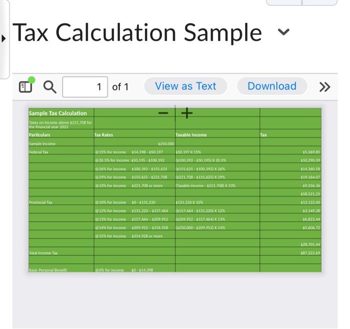 11 38 Income Tax Calculation Question 1 Submissions Instructions Calculate Income Tax Using The Methodology Provided 2