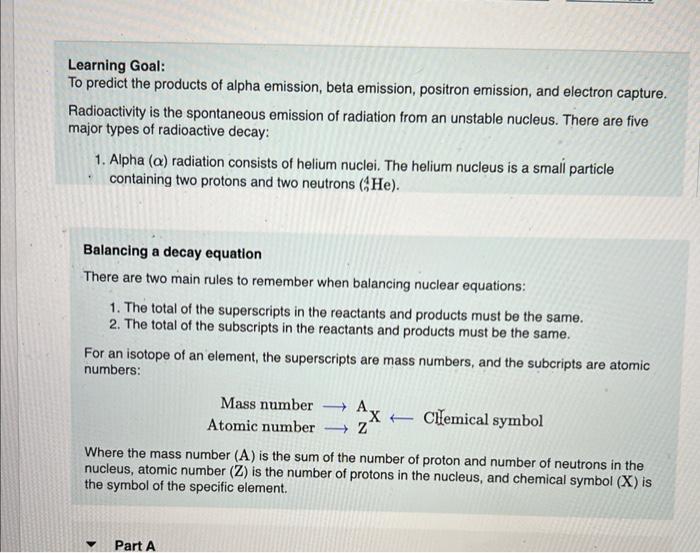 Part A Identify The Nuclide Produced When Neptunium 237 Decays By Alpha Emission 23 Np He 93 Express Your Answer As 2
