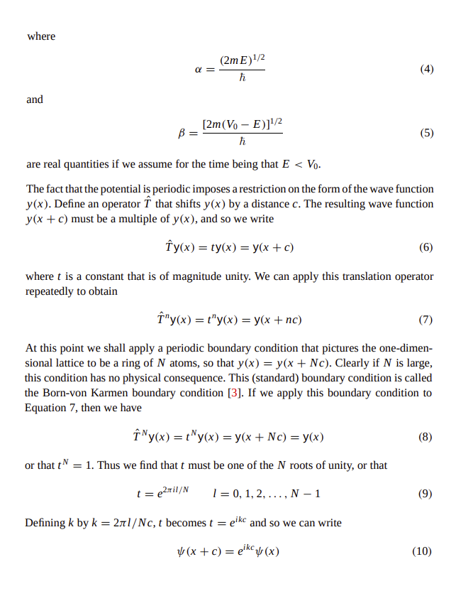 Lul V X B 0 A Figure 1 The Kronig Penney Potential It Is Usually Developed In A Way That Makes It Fairly Abstruse To 2