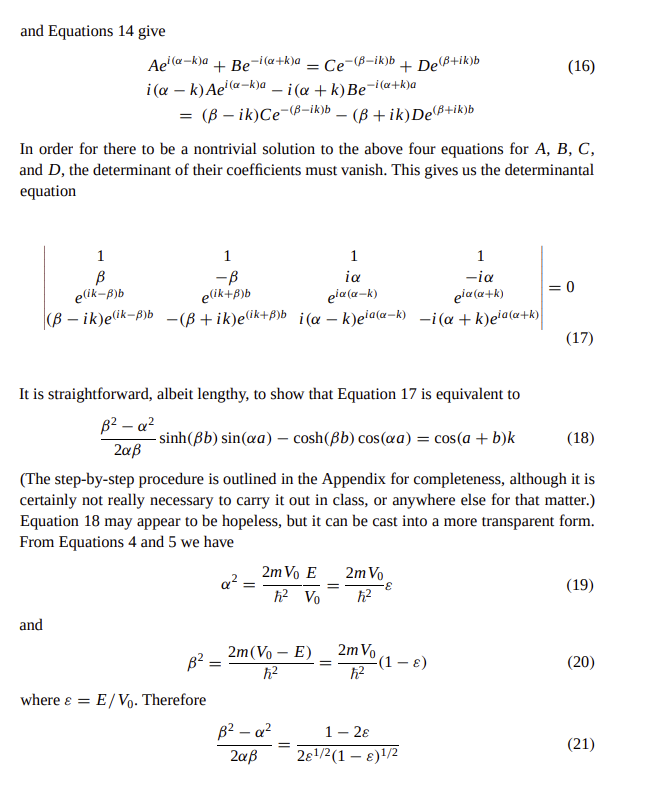 Lul V X B 0 A Figure 1 The Kronig Penney Potential It Is Usually Developed In A Way That Makes It Fairly Abstruse To 4