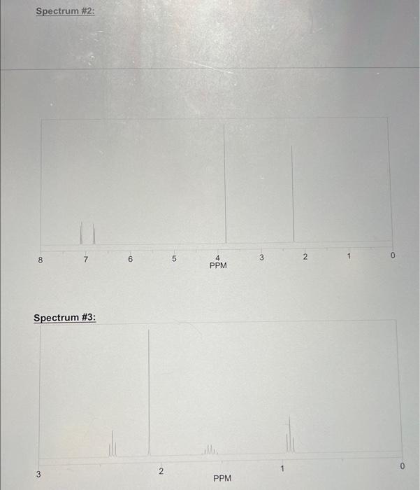 The H Nmr Spectra Of The Following Compounds Are Given Below A Match Each Of The Three Compounds With Its Nmr Spectru 2