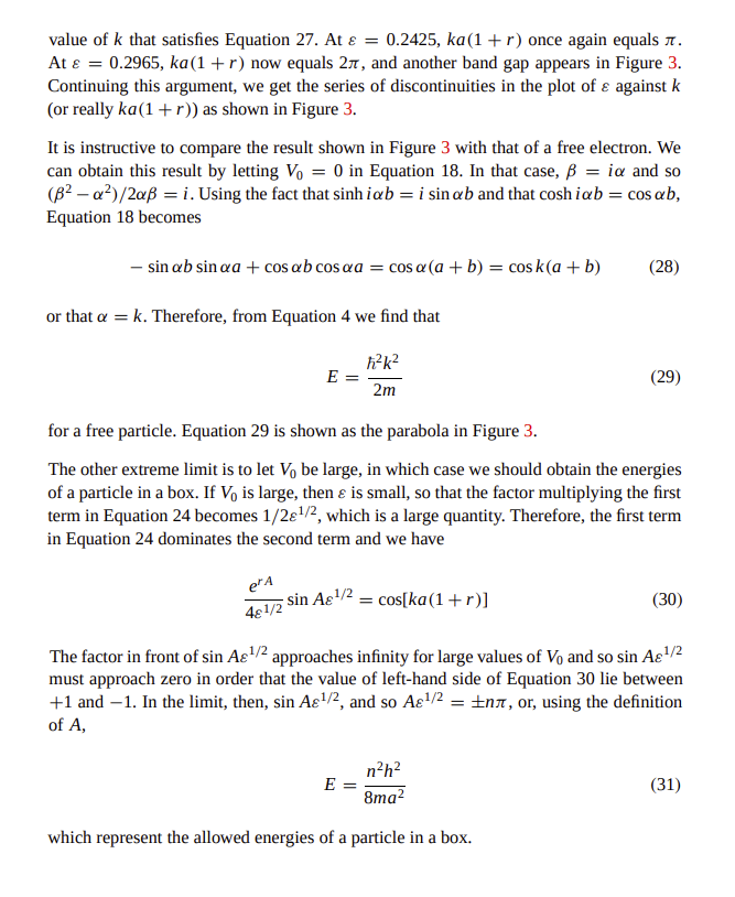 Lul V X B 0 A Figure 1 The Kronig Penney Potential It Is Usually Developed In A Way That Makes It Fairly Abstruse To 8