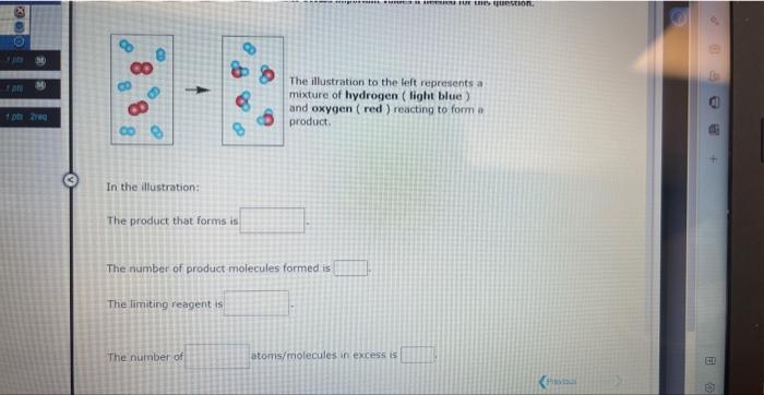 9 9 4 The Illustration To The Left Represents A Mixture Of Oxygen Red And Fluorine Green Molecules 8 If The Molecul 2