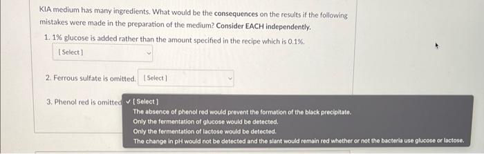 Kia Medium Has Many Ingredients What Would Be The Consequences On The Results If The Following Mistakes Were Made In Th 4