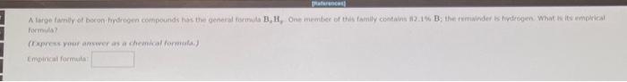 Parenc A Large Family Of Boron Hydrogen Compounds Has The General Formula B H One Member Of This Family Contains 82 1 1