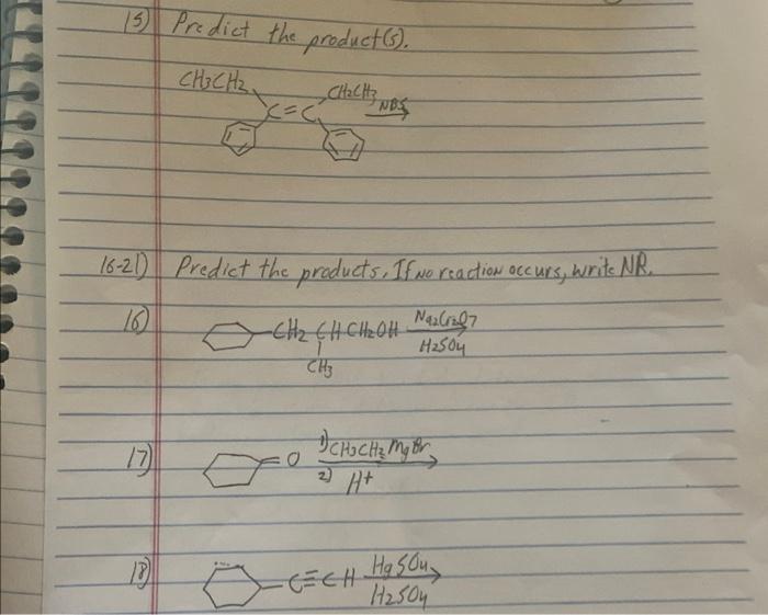 5 Predict The Product S Predict The Products Ifwo Readion Occurs Write Nr 7 18 1