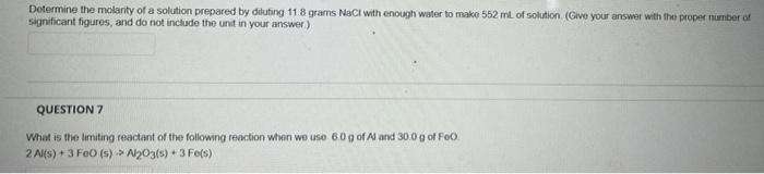 Dotermine The Molarity Of A Solution Prepared By Diluting 11 8 Grams Nacl With Enough Water To Make 552 Ml Of Solution 1