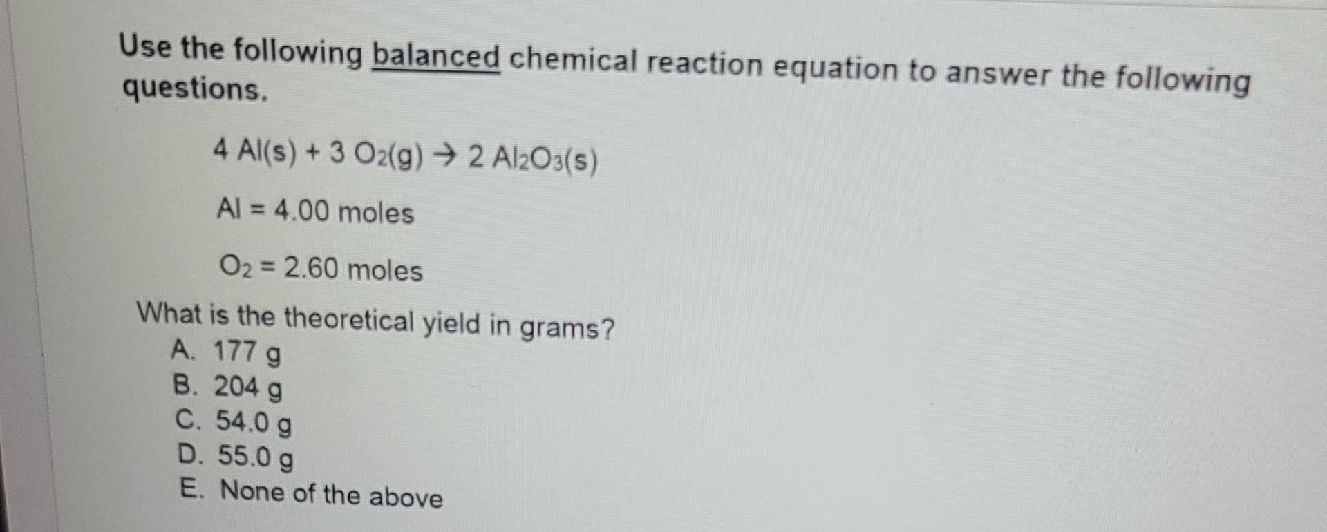 Based On The Following Chemical Reaction Equation Shown Below Identify The Oxidizing Agent And The Reducing Agent Use 2