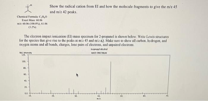 Chemical Formula C H O Exact Mass 60 06 M Z 60 06 100 0 61 06 3 2 The Electron Impact Ionization El Mass Spe 1