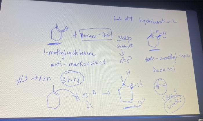 A 1 Sgdi Sr2 Hydroboration 2 For This Assignment The Target Compound That You Should Synthesize Is Trans 2 Methyl Cyc 3