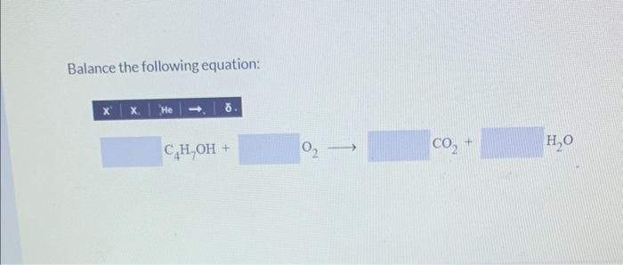 Balance The Following Equation 1