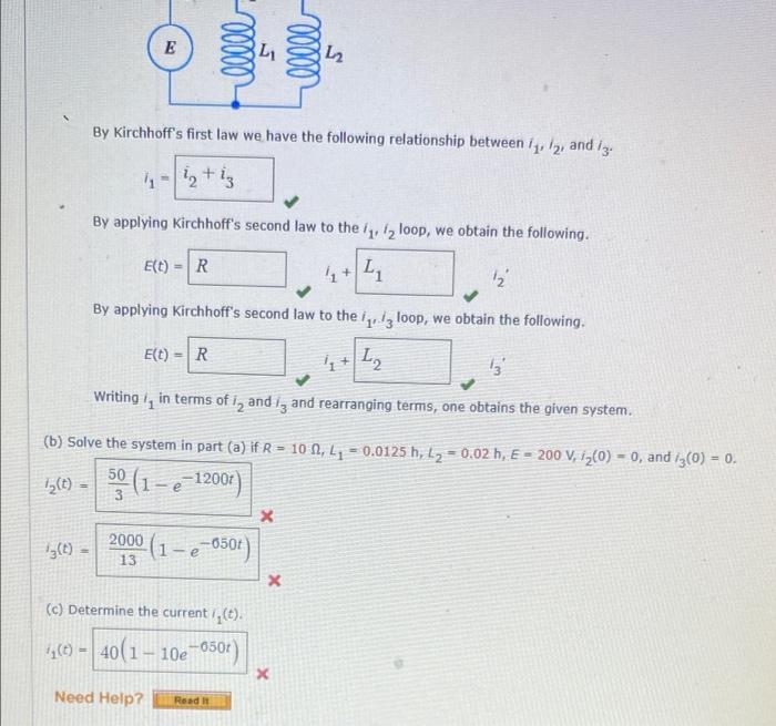 E 00000 Lllll L2 By Kirchhoff S First Law We Have The Following Relationship Between It 12 And Iz By Applying Kirchh 1
