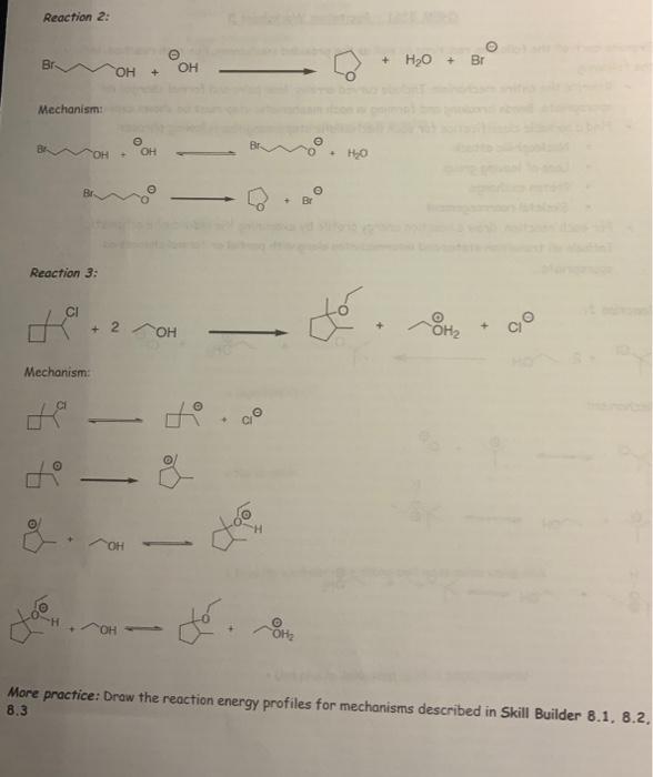 Reaction 1 Mechanism Reaction 2 Mechanism Reaction 3 Mechanism More Practice Drow The Reaction Energy Profiles Fo 2