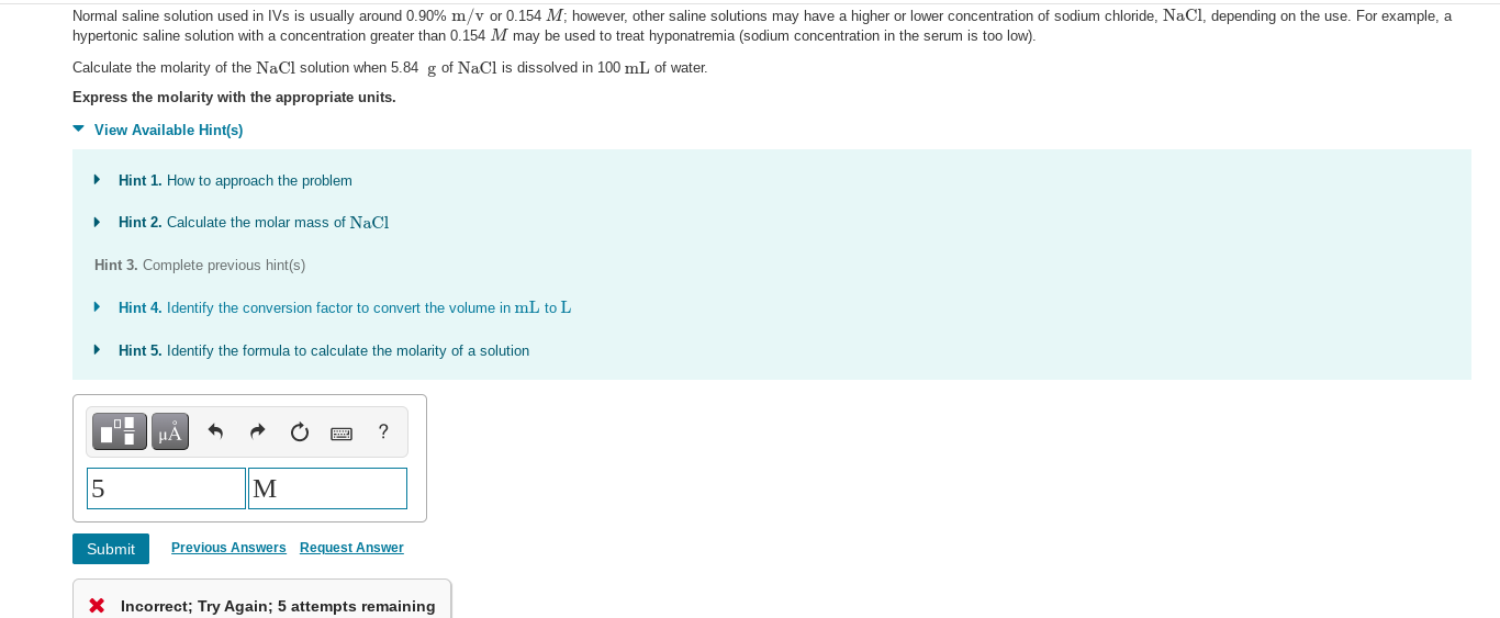Hypertonic Saline Solution With A Concentration Greater Than 0 154m May Be Used To Treat Hyponatremia Sodium Concentrat 1
