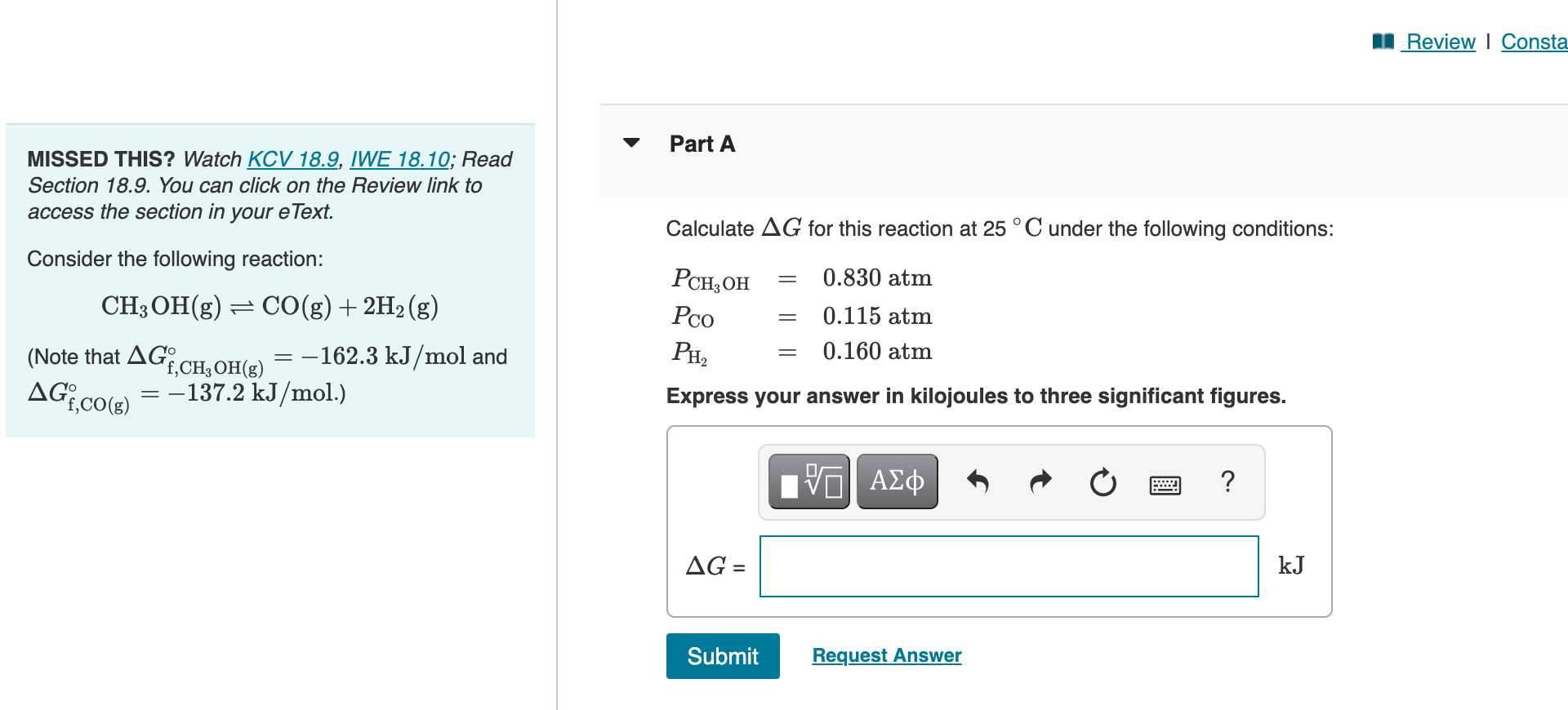 Begin Tabular L L Missed This Watch Kcv 18 9 Iwe 18 10 Read Multicolumn 2 L Part A Section 18 9 You 1
