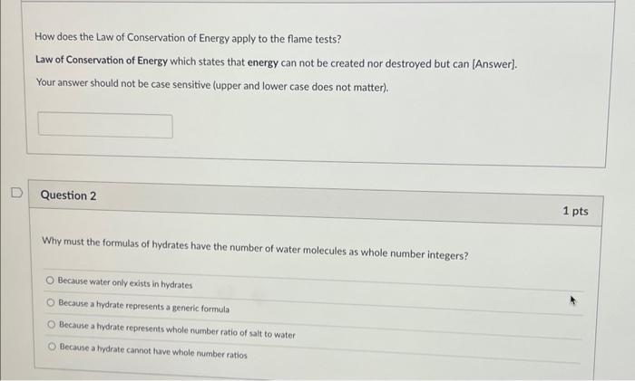 How Does The Law Of Conservation Of Energy Apply To The Flame Tests Law Of Conservation Of Energy Which States That Ene 1