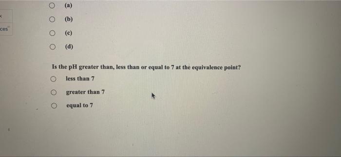 2 Erences Be Sure To Answer All Parts The Following Diagrams Represent Solutions At Various Stages In The Titration Of 3
