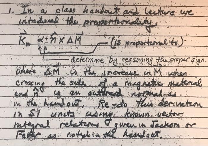 Ls Persporteval To 1 In A Class Handout And Lecture We Introduced The Propert Lity Km 7x Am Determine By Reasoning 1