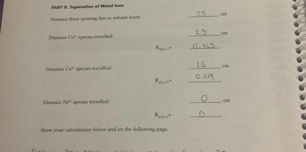 Can Someone Please Help Me Identify The Metal Ion S In My Unknown I Finished And Attached All Of My Calculations Incl 1