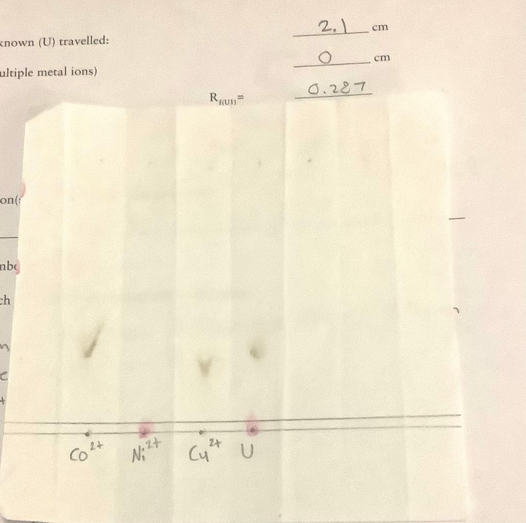 Can Someone Please Help Me Identify The Metal Ion S In My Unknown I Finished And Attached All Of My Calculations Incl 3