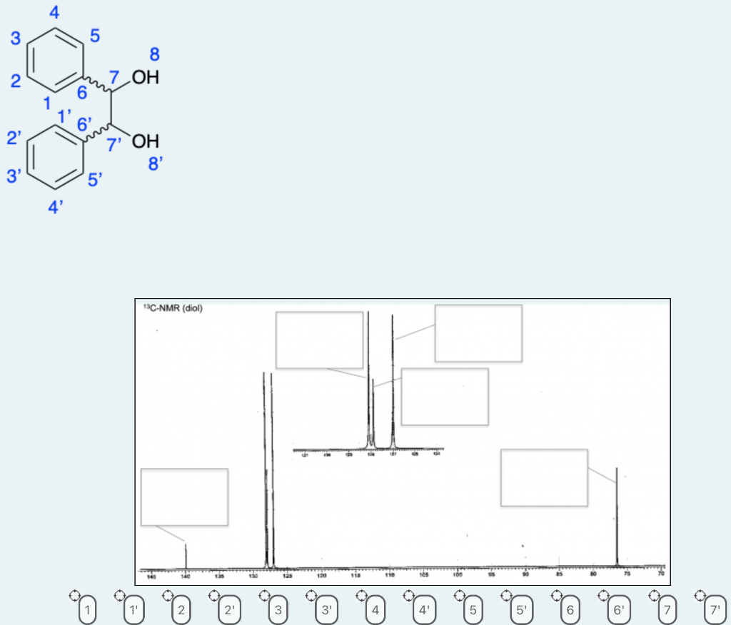 Drag And Drop The Markers Corresponding To The Carbons In This Structure To The Correct Box On The 13c Nmr Hint The Or 1