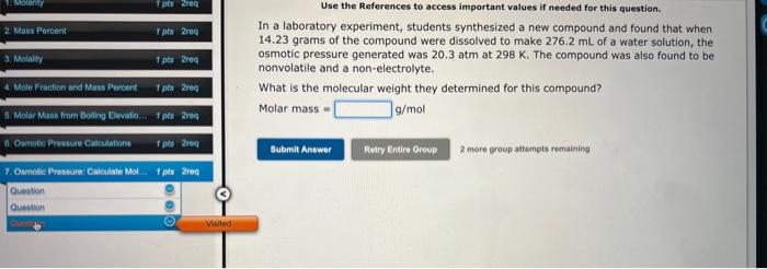 1 Molarity 3 Motality 4 Mole Fraction And Mass Percent 5 Molar Mass From Bolling Elevatio 6 Osmotic Pressure Calcu 4