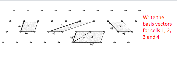 3 Write The Basis Vectors For Cells 1 2 3 And 4 O 1