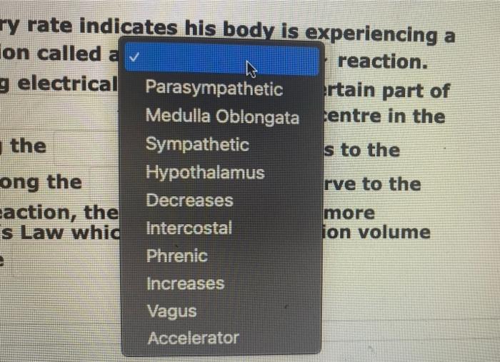 Question 8 Chef Stone S Heart And Respiratory Rate Indicates His Body Is Experiencing A Fight Or Flight Autonomic Reac 2