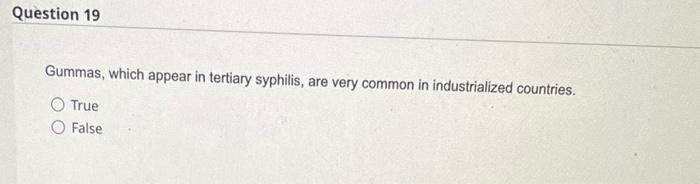 Question 16 Trachoma Is Associated With Infection By Treponema True False Question 17 A Bull S Eye Rash Is Characteris 4