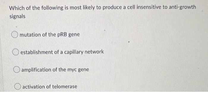 In The First Hallmarks Paper 6 Characteristics Of Cancer Cells Were Enumerated Match Each One With Its Proper Descri 2