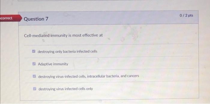 Please Select All The Cells Of Adaptive Immune System Macrophage Natural Killer Cells Helper T Cells B Cells Basophills 2