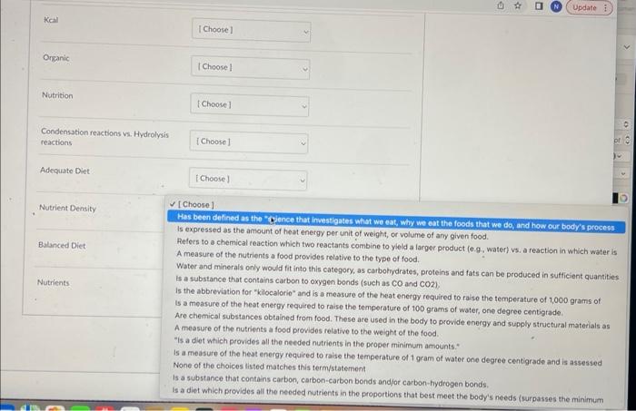 Please Match The Following Terms Statements With The Appropriate Definition That Will Appear In The Pop Up Box On The 2