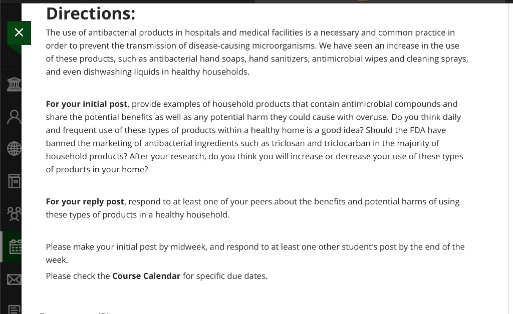 X I 11 Directions The Use Of Antibacterial Products In Hospitals And Medical Facilities Is A Necessary And Common Pract 1