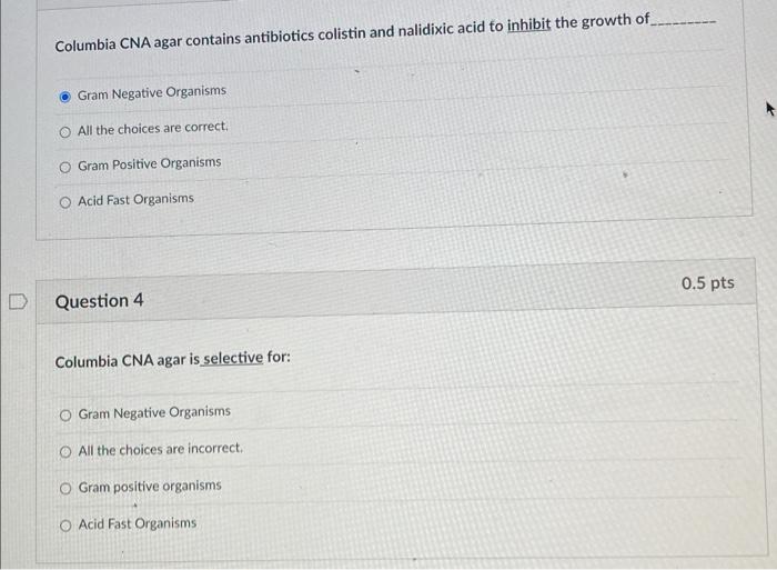 Columbia Cna Agar Contains Antibiotics Colistin And Nalidixic Acid To Inhibit The Growth Of Gram Negative Organisms All 1