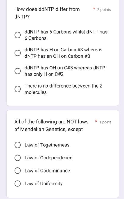 How Does Ddntp Differ From Dntp Ddntp Has 5 Carbons Whilst Dntp Has 6 Carbons Ddntp Has H On Carbon 3 Whereas Dntp Has 1