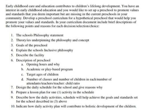 Early Childhood Care And Education Contributes To Children S Lifelong Development You Have An Interest In Early Childho 1