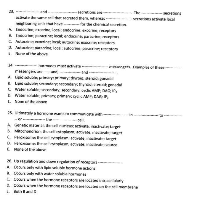 And Secretions Are Activate The Same Cell That Secreted Them Whereas Neighboring Cells That Have For The Chemical Se 1
