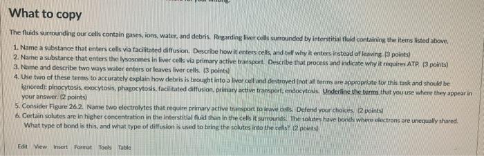 What To Copy The Fluids Surrounding Our Cells Contain Gases Ions Water And Debris Regarding Liver Cells Surrounded B 1